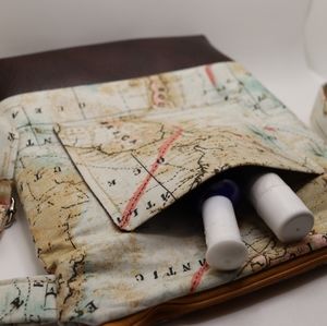 3in1 Shoulder Crossbody Backpack (handmade) "Enchiridion Map"